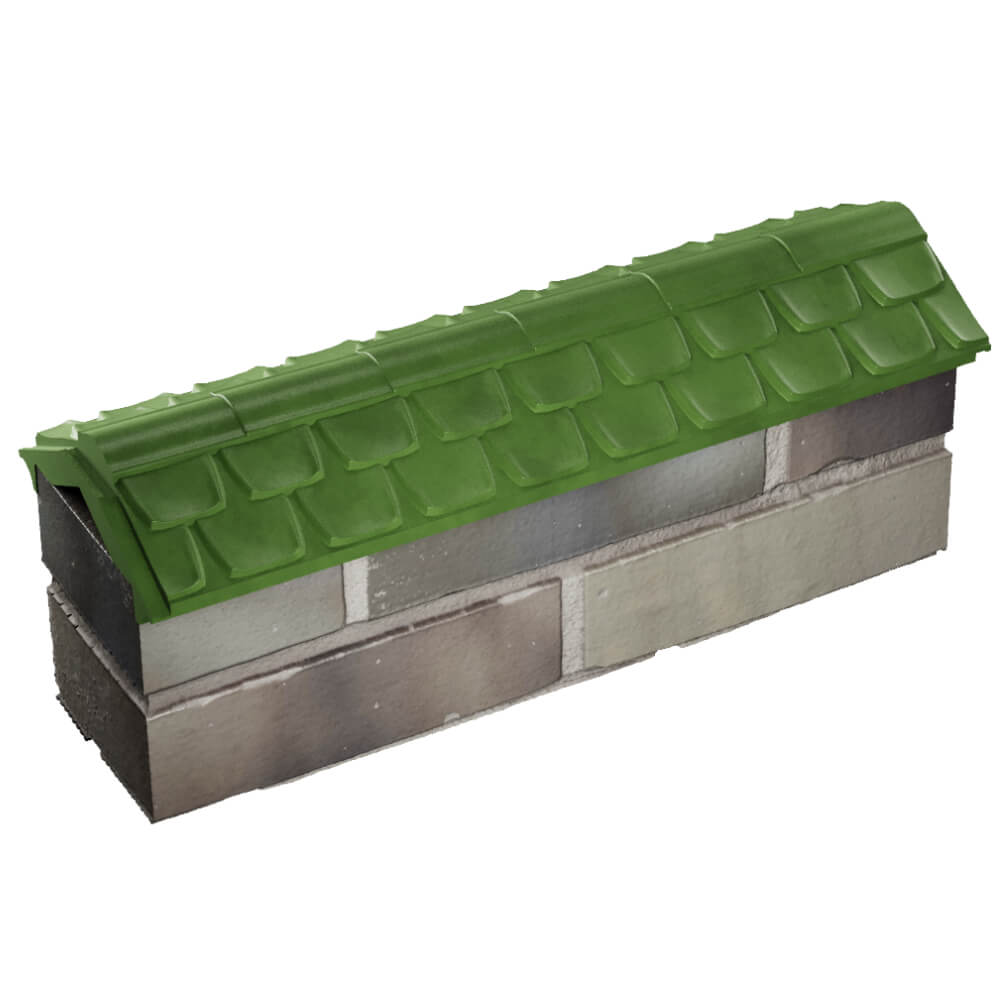 Парапет Zking Эльбрус Зеленый с посадкой на 0.5 кирпича (130мм) в Курске фото